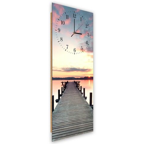Orologio da parete, Ponte al tramonto - 25x65 (1/5)