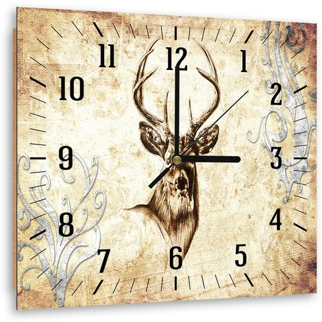 Orologio da parete, Cervo in seppia - 40x40 (1/5)