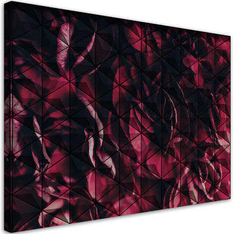 Quadro su tela, Astrazione geometrica rossa - 60x40 (1/4)