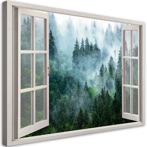 Quadro su tela con pavoni artistici pronto da appendere
