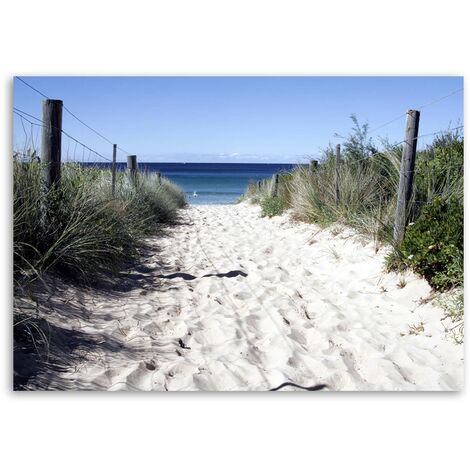 Quadro su tela, Dune sentiero spiaggia mare - 90x60