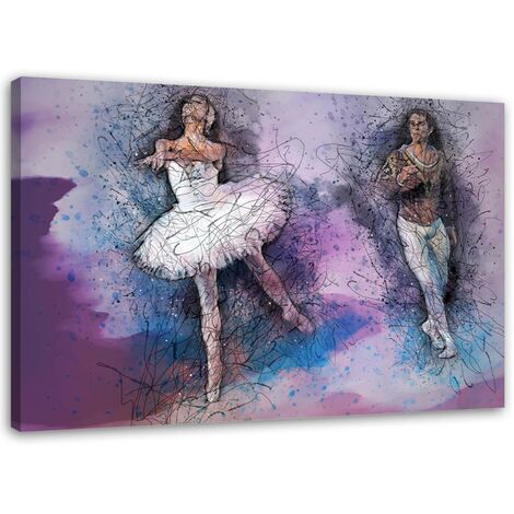 Quadro su tela, Ballerina Ballet Purple - 90x60 (1/5)
