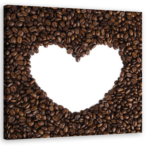 Quadro su tela, Cuore di caffà¨ - 60x60 (1/4)