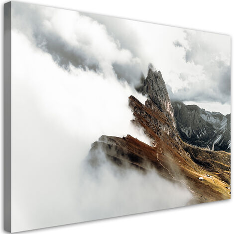 Quadro su tela, Mountain Peak tra le nuvole - 100x70 (1/5)