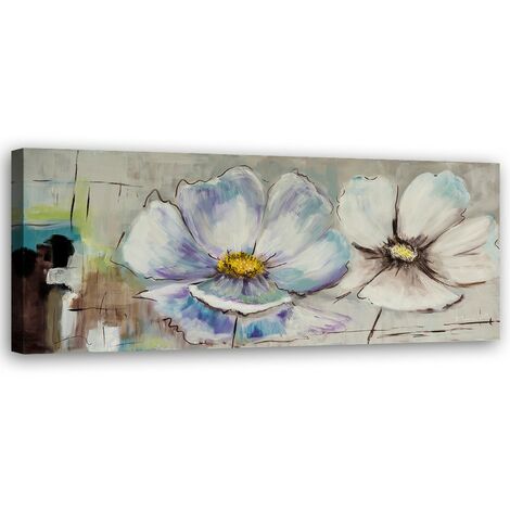 Quadro su tela, Fiori Acquerello Panorama - 90x30 (1/5)