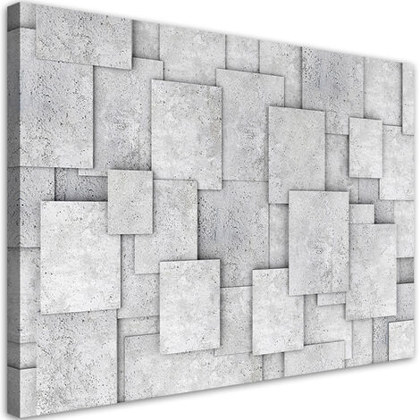 Quadro su tela, Astrazione in calcestruzzo geometrico - 90x60 (1/5)