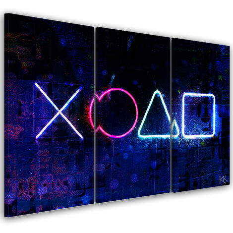Quadro su tela 3 paneli, Pulsanti per il controller - 90x60 (1/4)