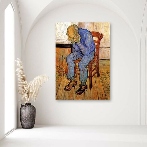 Quadro su tela, Vecchio in tristezza V. van Gogh - 70x100
