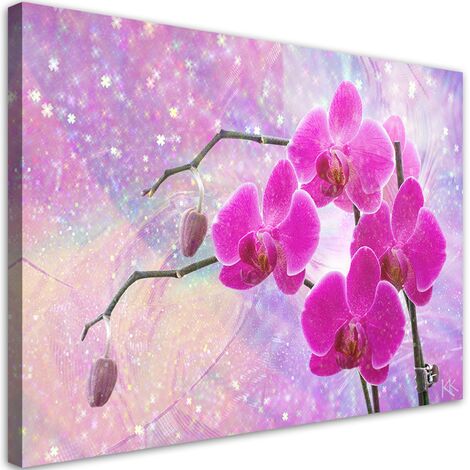Quadro su tela, Astrazione orchidea essenziale - 120x80 (1/4)
