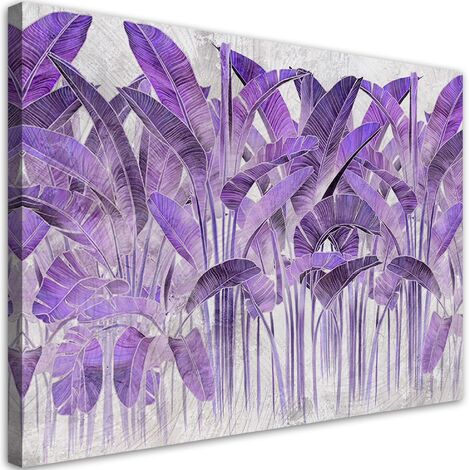Quadro su tela, Foglie di banana viola - 100x70 (1/5)