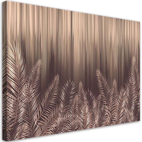 Quadro su tela, Foglie esotiche di palma 3D - 100x70 (1/5)