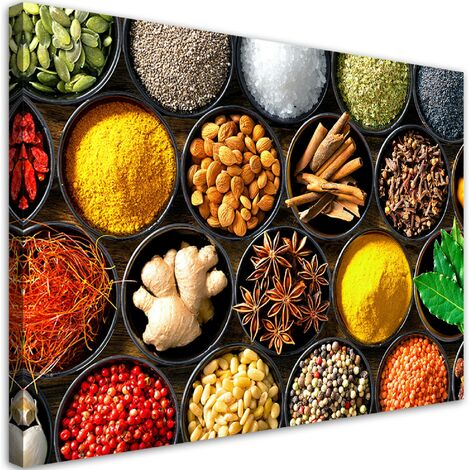 Quadro su tela, Erbe spezie per la cucina - 100x70 (1/4)
