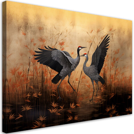 Canvas print, Crane Nature Birds - 120x80 (1/4)