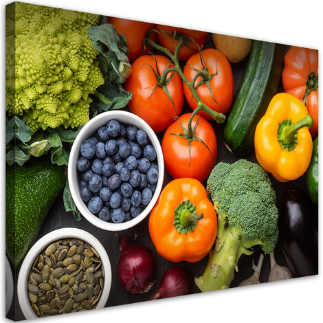 Quadro su tela, Verdure fresche e frutta - 120x80 (1/4)