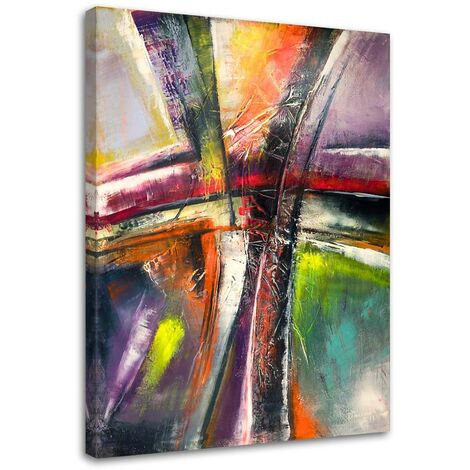 Quadro su tela, Astrazione moderna dipinta - 70x100 (1/5)