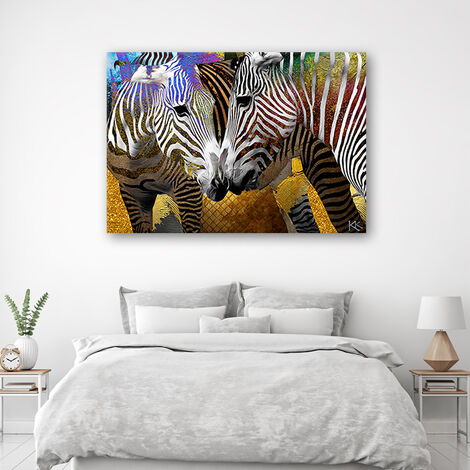 Poster KUSTOM ART 42x30 Cm – Zebra Serie Animali, Stampa Artistica Su Carta Patinata Senza Cornice