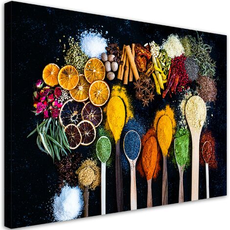 Quadro su tela, Erbe spezie per la cucina - 120x80 (1/5)
