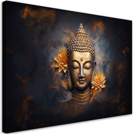 Canvas print, Gold Buddha abstract - 100x70 (1/4)