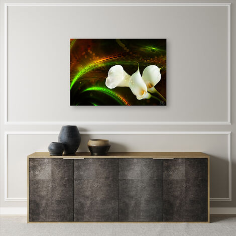 Martin Kench Set di 3 poster premium, immagini astratte di foglie verdi, poster di piante moderne, decorazione murale per soggiorno e camera da letto, senza cornice