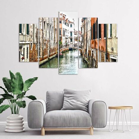 HOGEBIG Stampe artistiche da parete con foglie botaniche ad acquerello, foglie di piante, stampe su tela, poster per camera da letto soggiorno ufficio oro e verde salvia (20.3x25.4 cm senza cornice