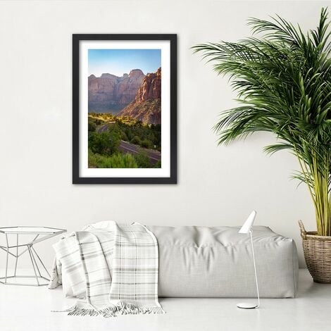 Quadro con cornice, Strada di montagna - 70x100