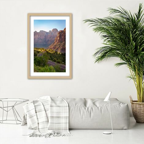 Quadro con cornice, Strada di montagna - 70x100