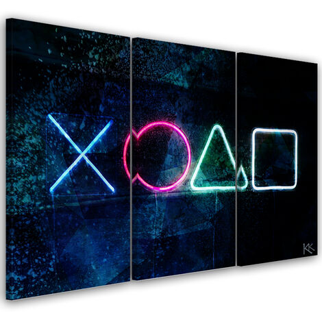 Quadro su tela 3 paneli, Console di gioco - 150x100 (1/4)