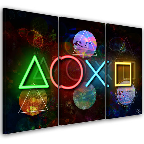 Quadro su tela 3 paneli, Console di gioco - 150x100 (1/4)