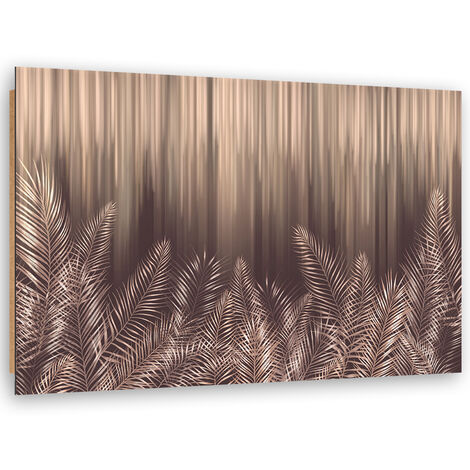Quadro deco panel, Foglie esotiche di palma 3D - 60x40