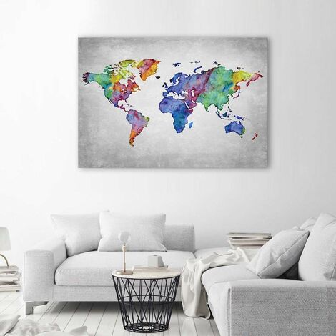 Pannelli d'arredo per la decorazione della casa, tema mappa del mondo