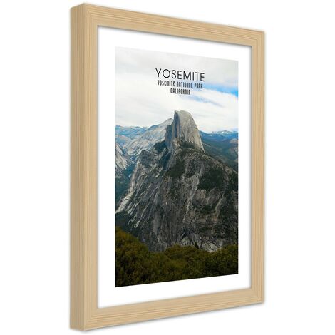 Quadro con cornice, Roccia nel Parco Nazionale dello Yosemite - 60x90 (1/5)