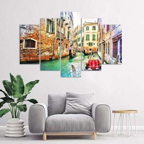 Panorama Quadro su Tela Canvas Stampe da Parete Città di New York 70 x 100  cm - Stampa su Tela con Telaio di Alta qualità - Quadri Moderni Soggiorno 