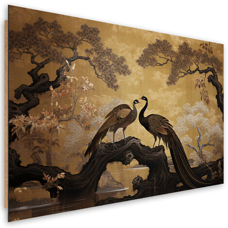 Deco panel picture, Peacock Bonsai Tree - 100x70 (1/5)