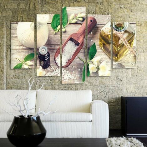 Quadro Moderno 5 Pezzi Bacio Quadro su Tela Canvas Quadri Moderni per  Soggiorno Camera da Letto Cucina Decorazione da Parete, 200x100cm Senza  Telaio