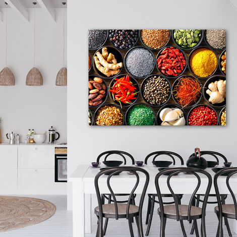 Quadro deco panel, Erbe spezie per la cucina - 90x60