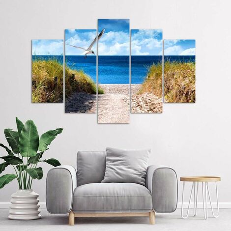 Quadro deco panel 5 parti, Benvenuti al mare - 150x100