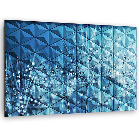 Quadro deco panel, Dente di leone in gocce di rugiada - 100x70 (1/5)