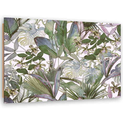 Quadro deco panel, Foglie tropicali di Monster - 100x70