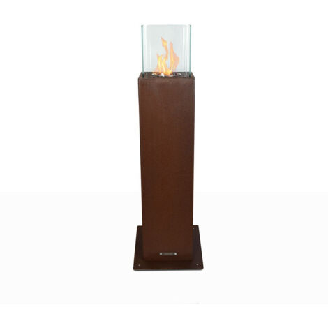 Divina Fire Biocamino da Giardino Capri 70 3kW - Ruggine - 30x30x70 cm
