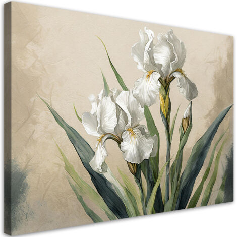 Quadro su tela, Fiori bianchi - 60x40 (1/5)