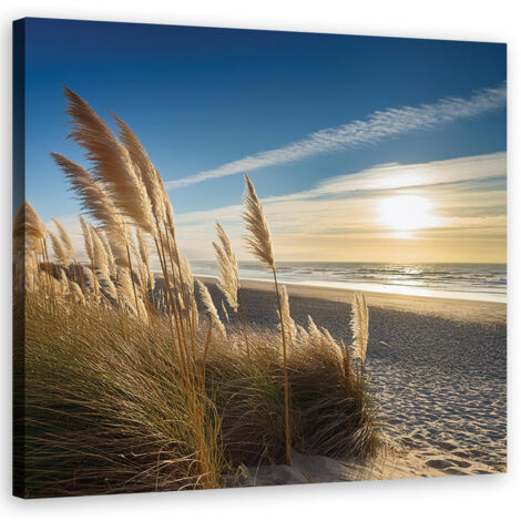 Quadro su tela, Spiaggia Mare Natura - 40x40
