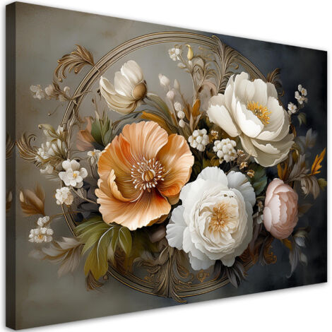 Quadro su tela, Nature Botanicals Foliage Fiori - 60x40 (1/5)