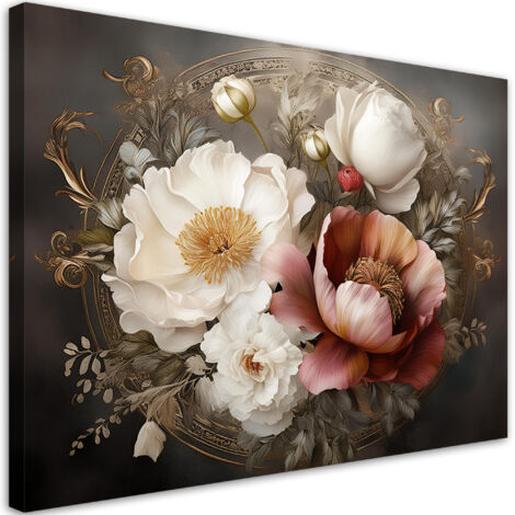 Quadro su tela, Natura Botanica Foliage Fiori - 60x40 (1/5)