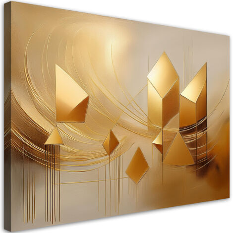 Quadro su tela, Astrazione Oro Glamour - 60x40