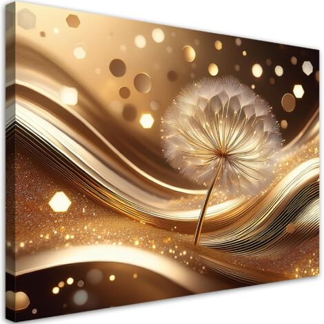 Quadro su tela, Fiori Glamour Dandelion - 120x80 (1/5)