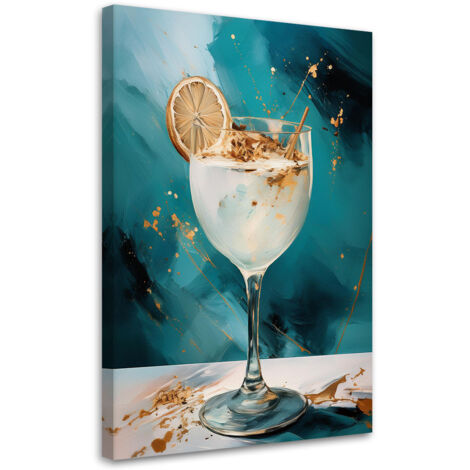 Quadro su tela, Bicchiere da cocktail Drink Bar - 40x60 (1/3)