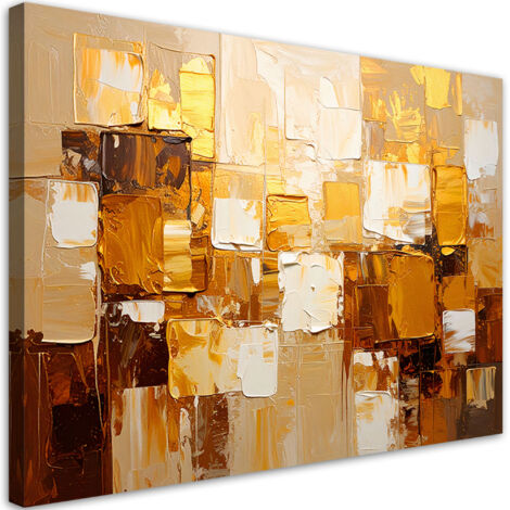 Quadro su tela, Astrattismo dorato stile glamour - 120x80 (1/3)