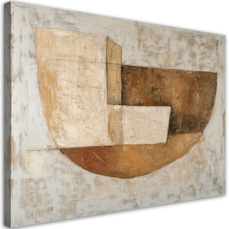 Quadro su tela, Forma astratta beige Loft - 60x40