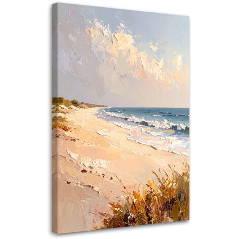 Novart Quadros Spiaggia Mare Relax - Collage Moderno Beige