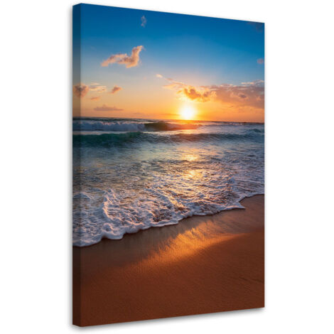 Quadro su tela, Spiaggia Mare Tramonto Paesaggio - 80x120 (1/3)